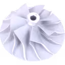 Aftermarket turbo compressor wheel close-up