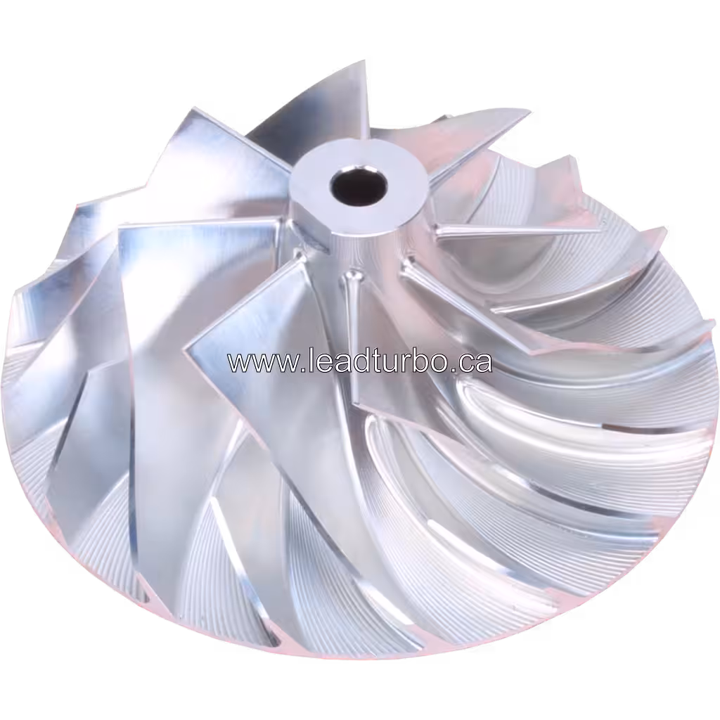 Roue de compresseur 4035398 HE551W vue de dessus, aubes radiales et moyeu central
