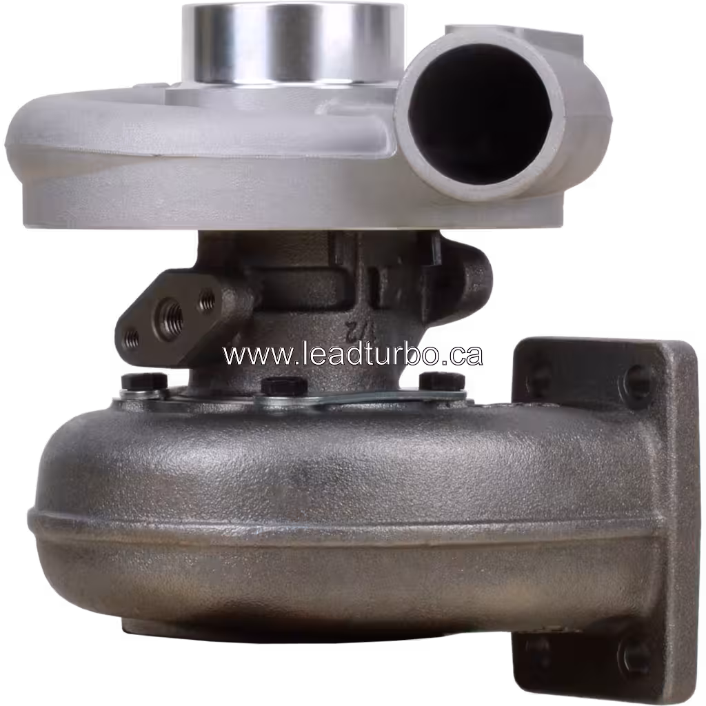Vue avant du turbocompresseur 3539678 HX35 montrant la roue compresseur