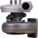 Vue avant du turbocompresseur 3539678 HX35 montrant la roue compresseur