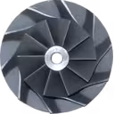 J96 turbo compressor wheel with curved blades, 45-degree angle