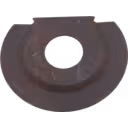 Metallic oil deflector with mounting tab