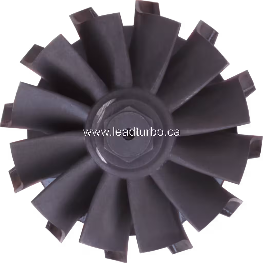 Roue turbine noire à aubes radiales pour Volvo KAD43