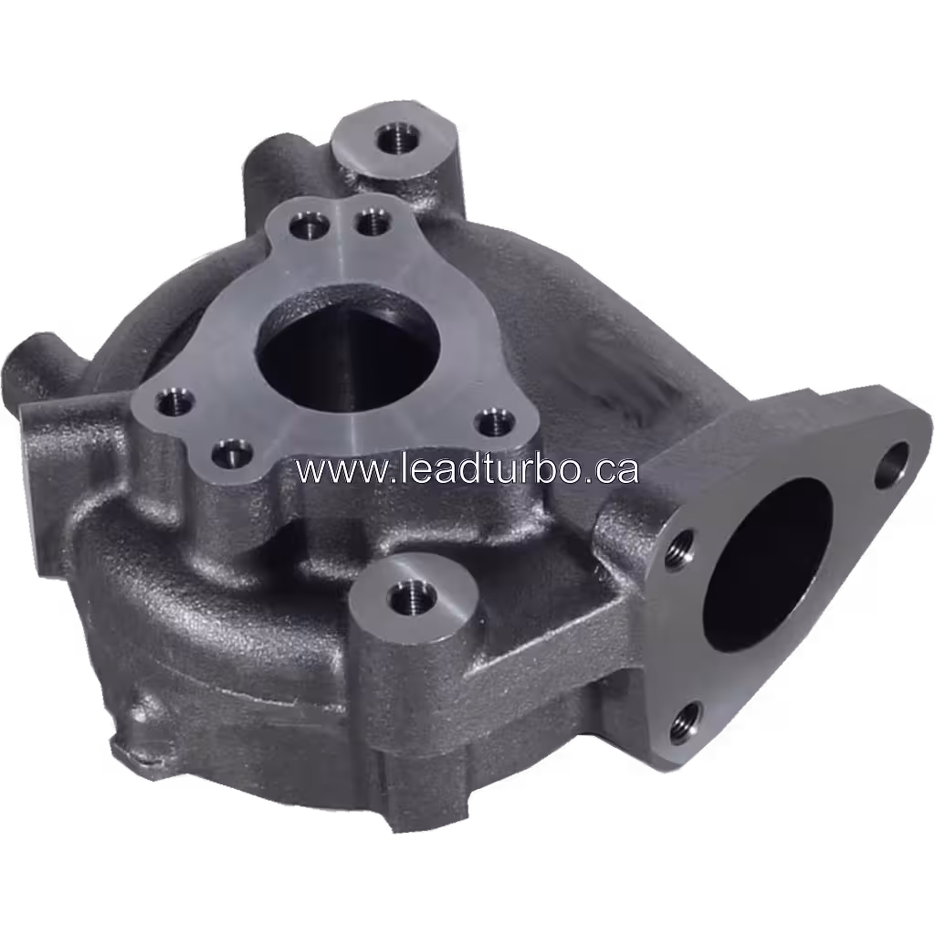 Turbine housing exhaust flange and mounting details