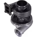 Turbocompresseur HT60 avec actionneur central visible et flange de sortie rectangulaire
