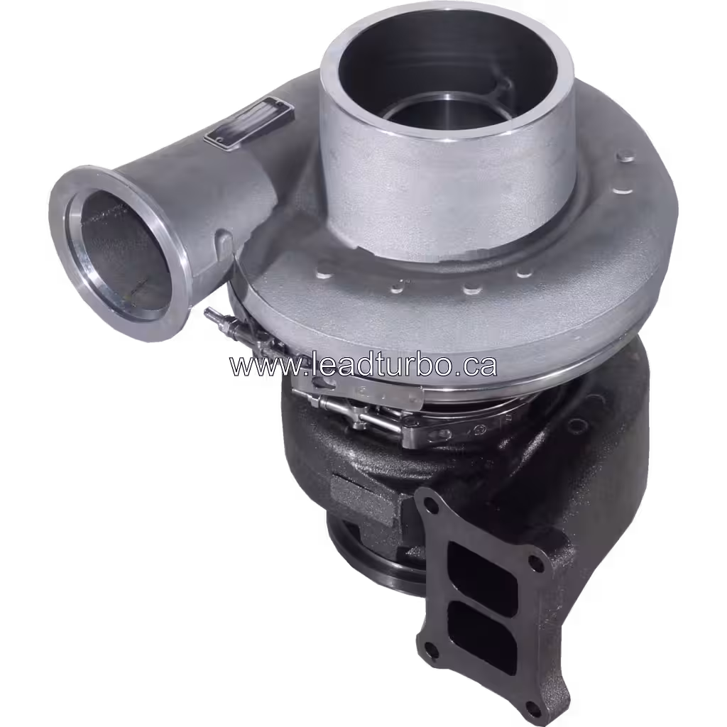 Vue de dessus du turbocompresseur 3536804 pour Cummins 96N14 avec flange V-band