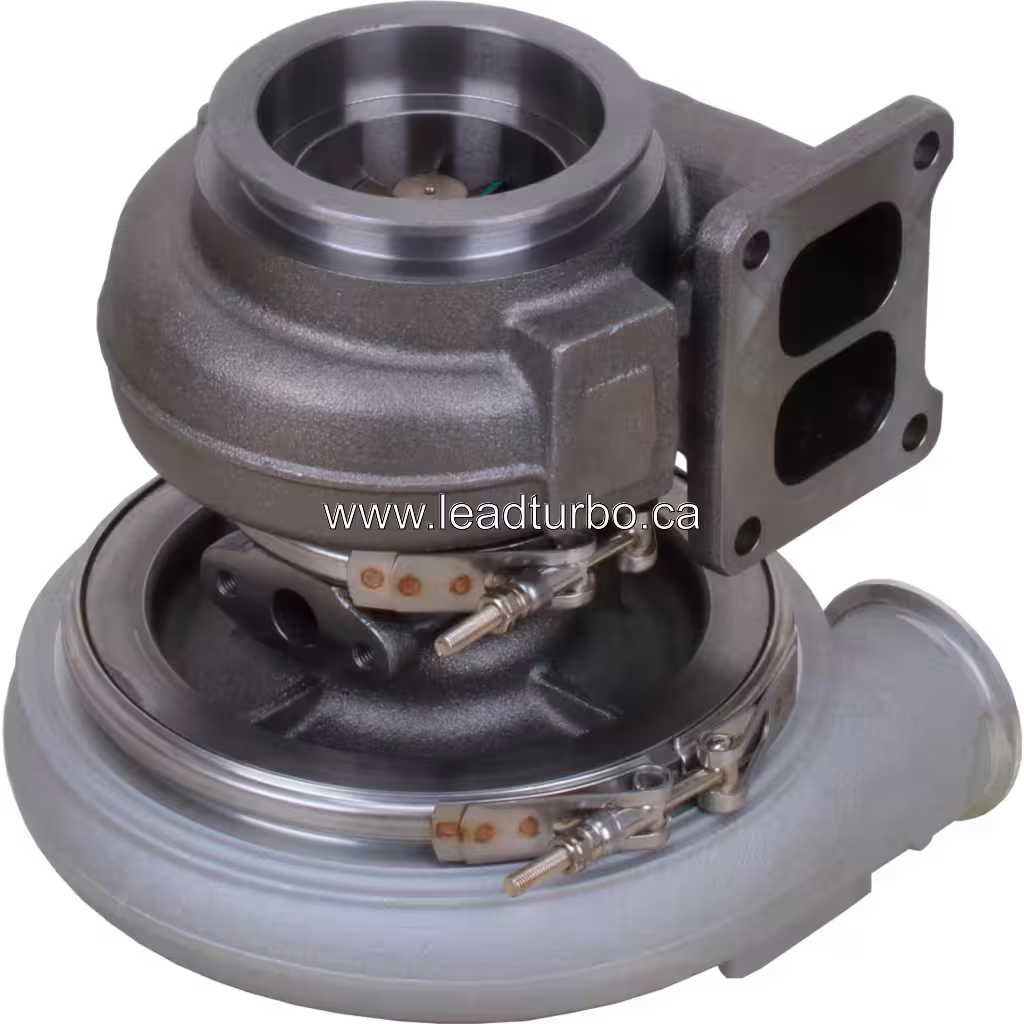 4043648 turbocharger data plate and mounting tabs detail