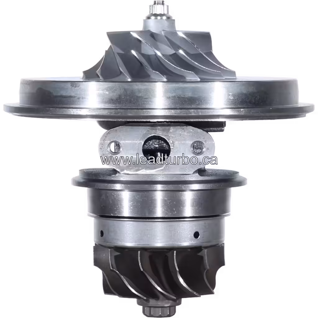Vue avant du core de turbocompresseur 4031444 HX55W avec roue compresseur