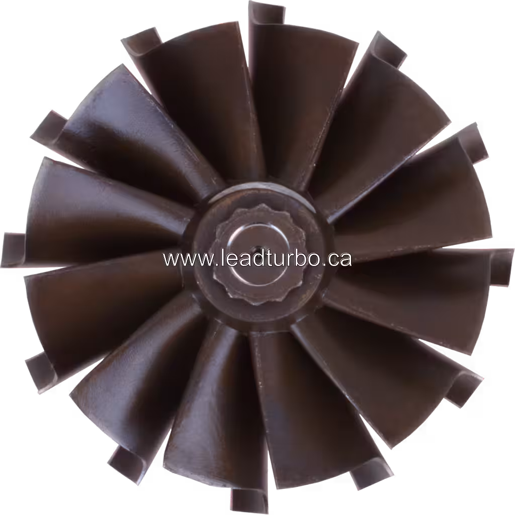 Top view of K36-87-01 TW J96 Turbine Wheel blades