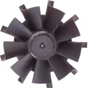 Vue de dessus de la roue de turbine S1B pour Valmet et Deutz
