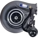Turbocompresseur 4038003 HX40W vue avant avec carter de compression argenté