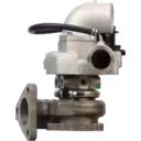 TF035 turbocharger 28200-42650 with silver compressor housing and black actuator