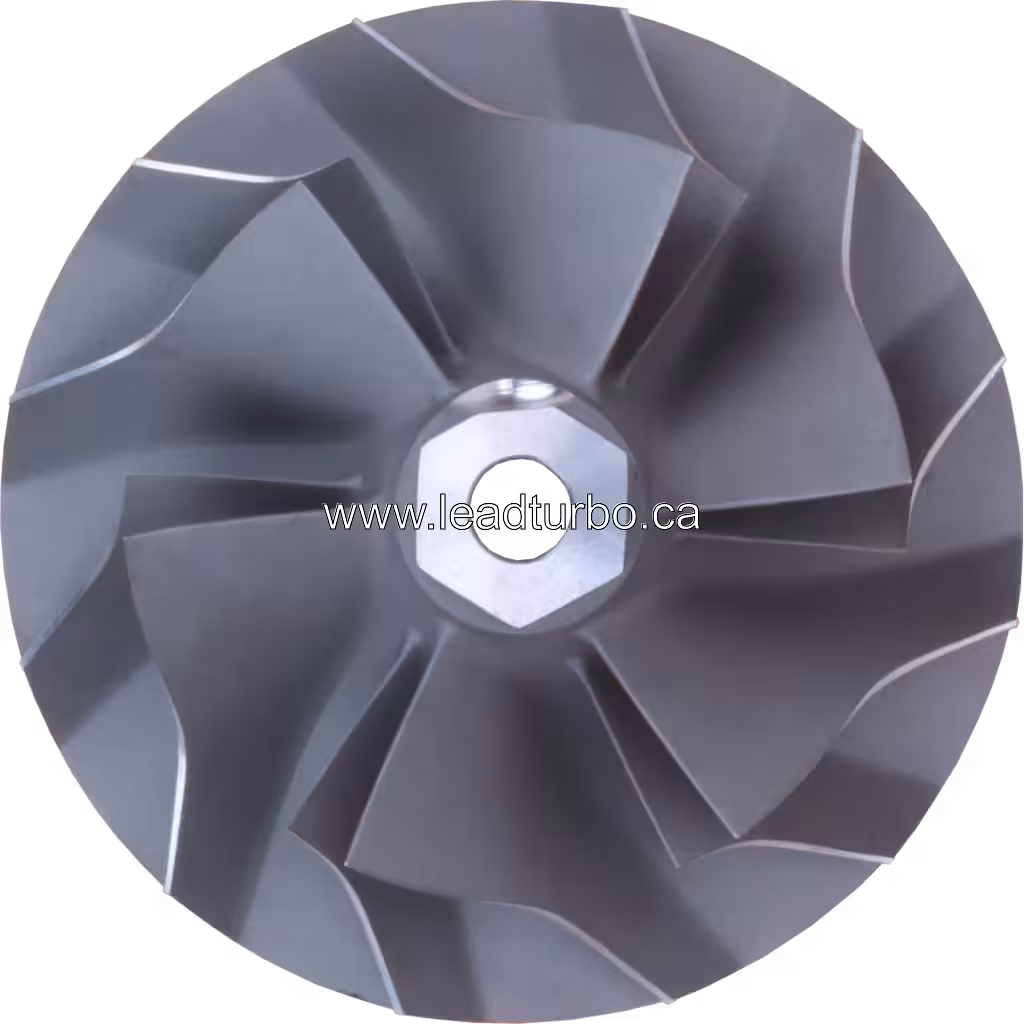 Vue avant du compressor wheel 705319-0001 avec aubes courbées