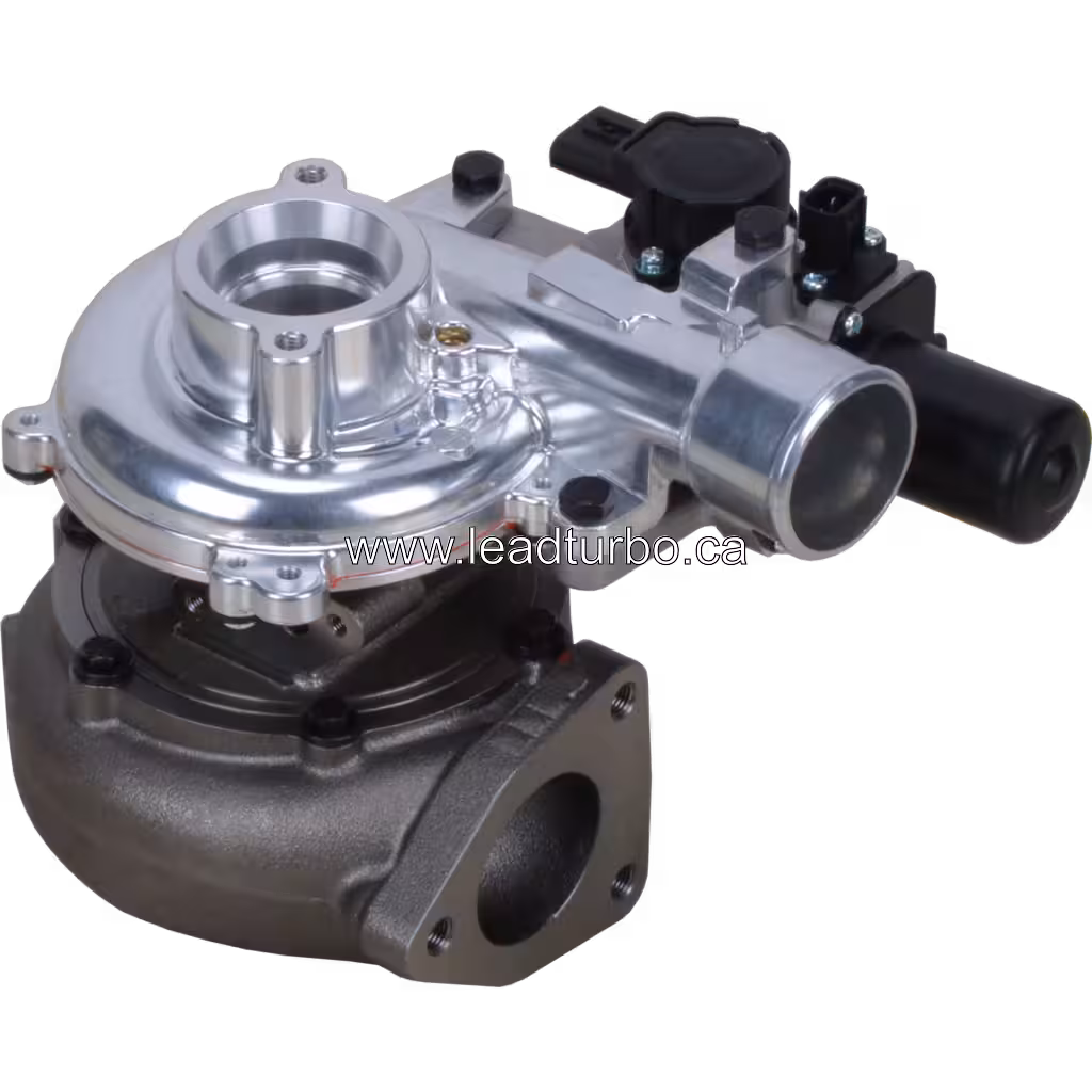 Vue de face du turbocompresseur Toyota 1KD avec logement d'échappement