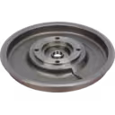 Bottom 45-degree view of FOR 3594117 BP back plate concave backside