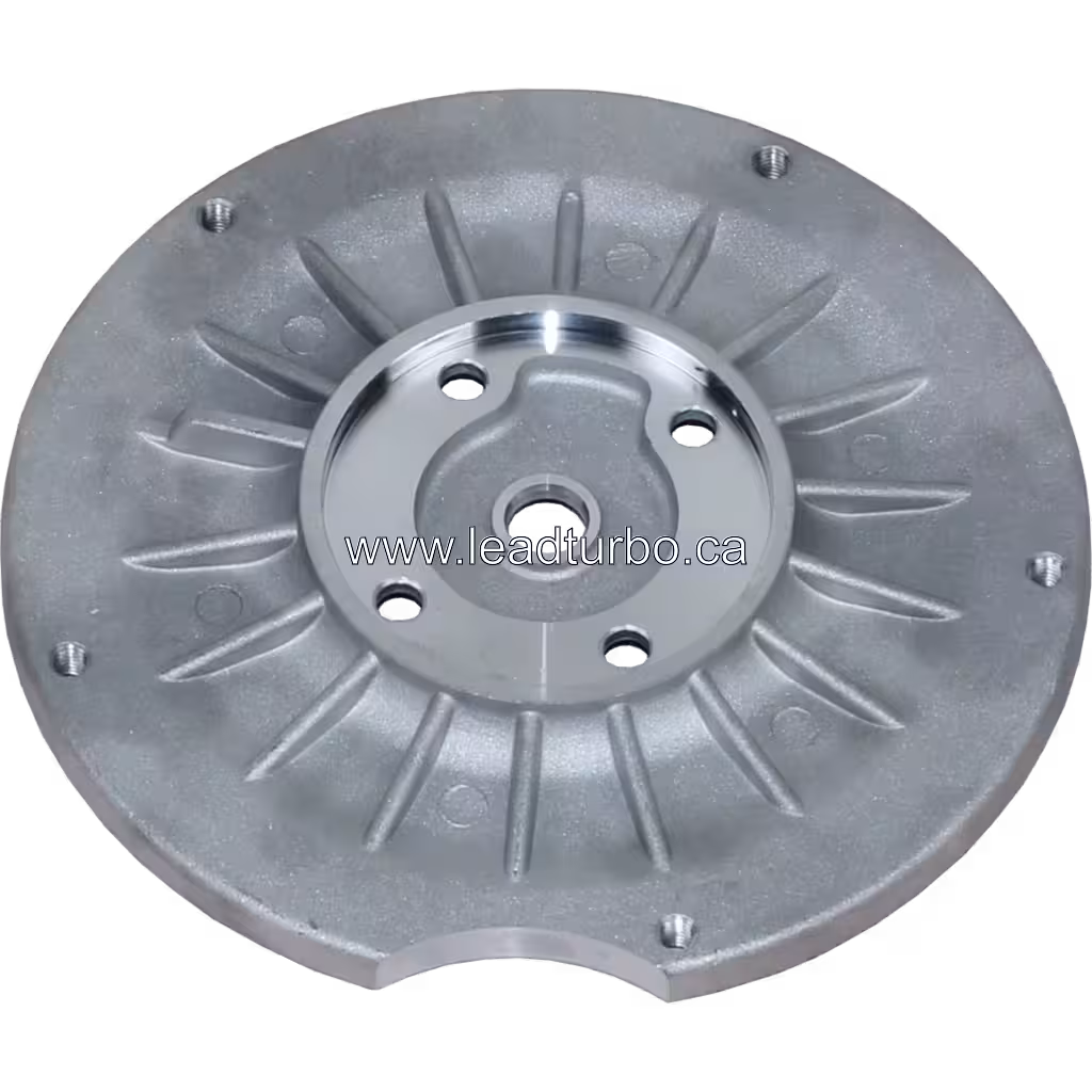 Pièce de rechange back plate J96, moyeu usiné avec encoche et aletas de fonte radiaux