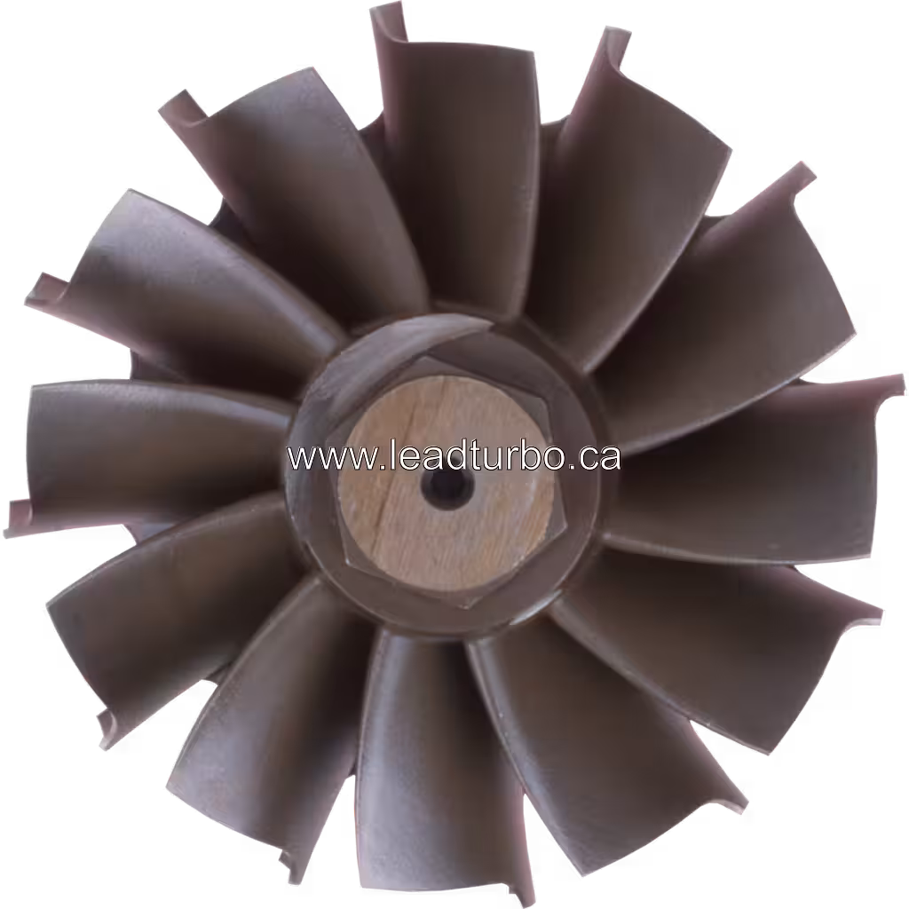 Vue de dessus de la roue de turbine GTB4708BLN pour CAT 3508B