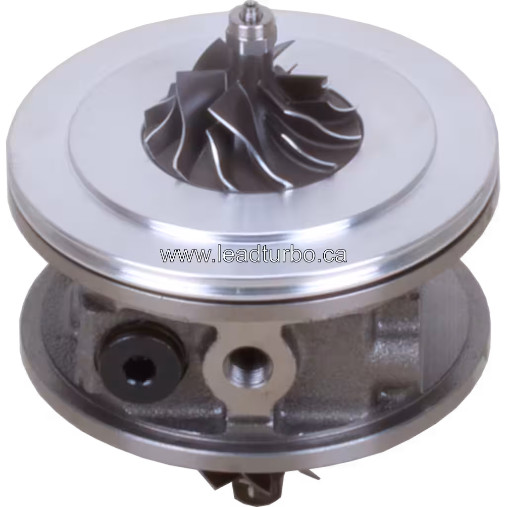 BV40 core top 45-degree view with turbine and compressor wheels