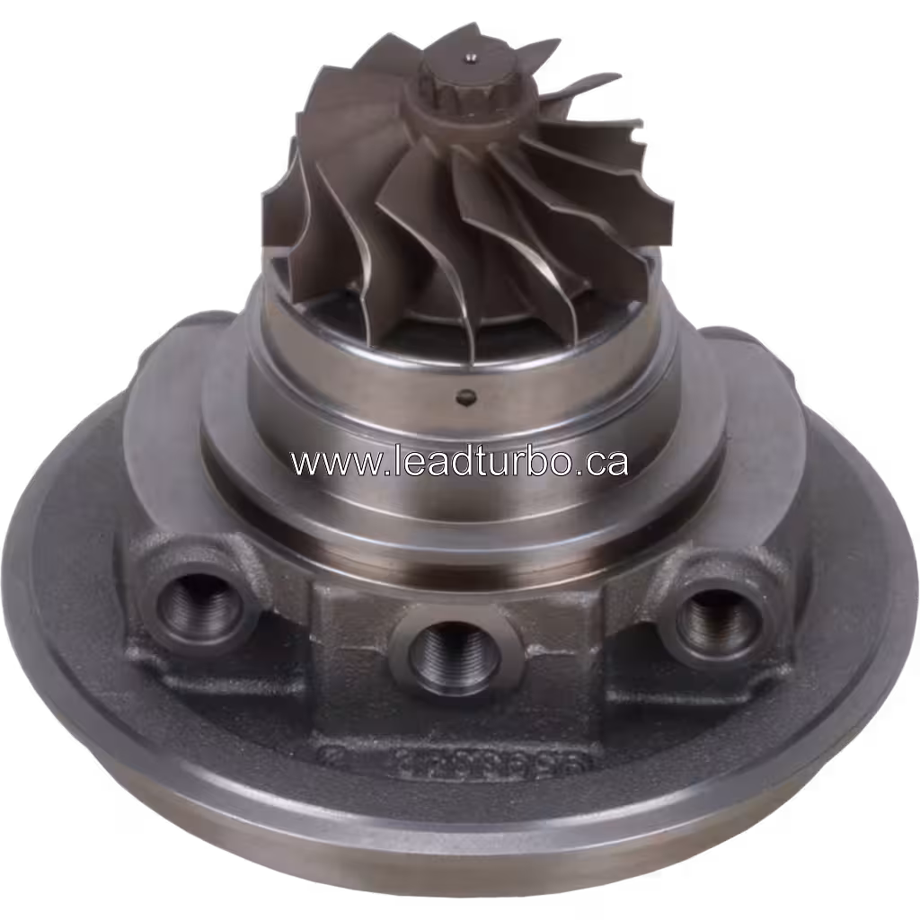 Bottom view of FOR 21430254 turbo core showing compressor wheel