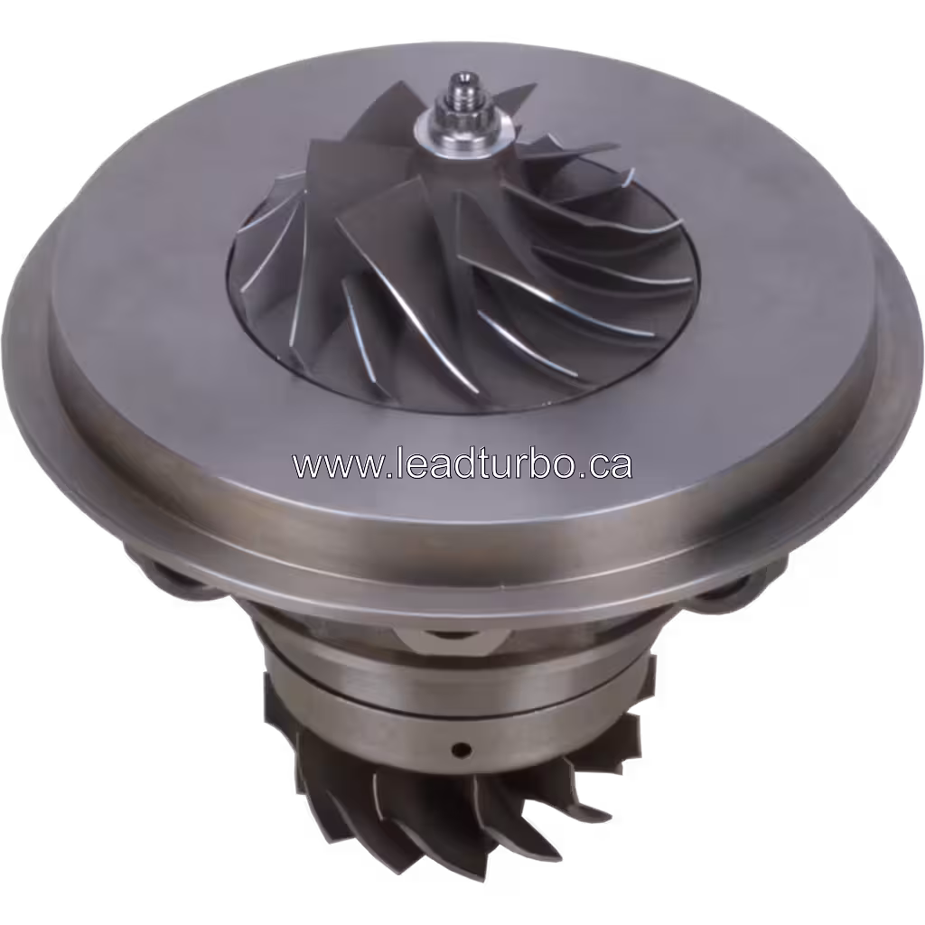 Top view of HX55 turbo core with turbine wheel for Volvo B11R
