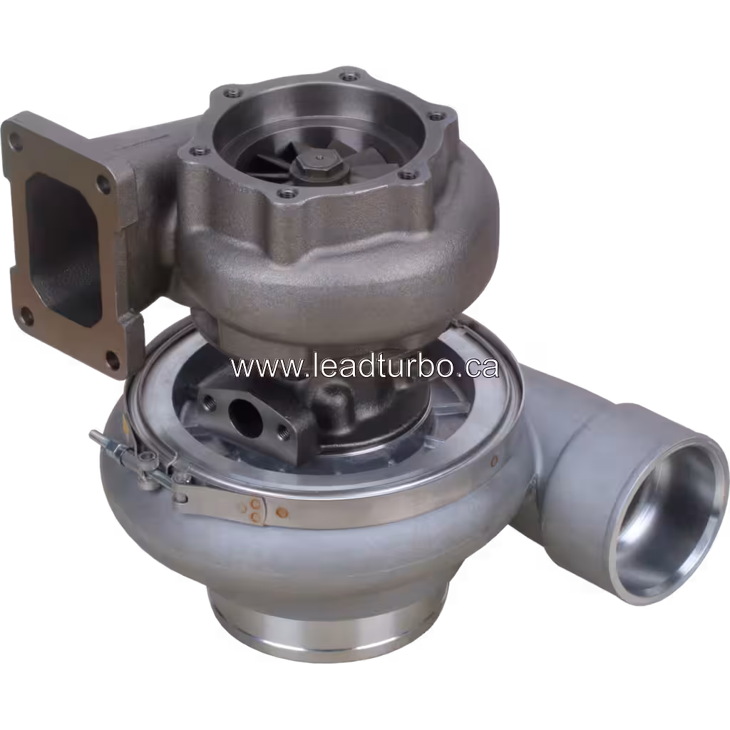 Komatsu SAA6D140E-5D turbocharger assembly view