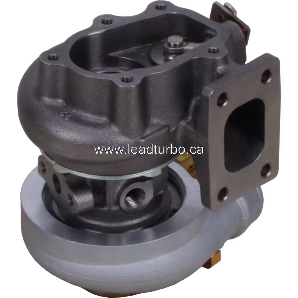 Aftermarket 14411-22J00 turbocharger with black actuator hose and mounting hardware