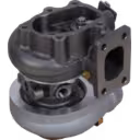 Aftermarket 14411-22J00 turbocharger with black actuator hose and mounting hardware