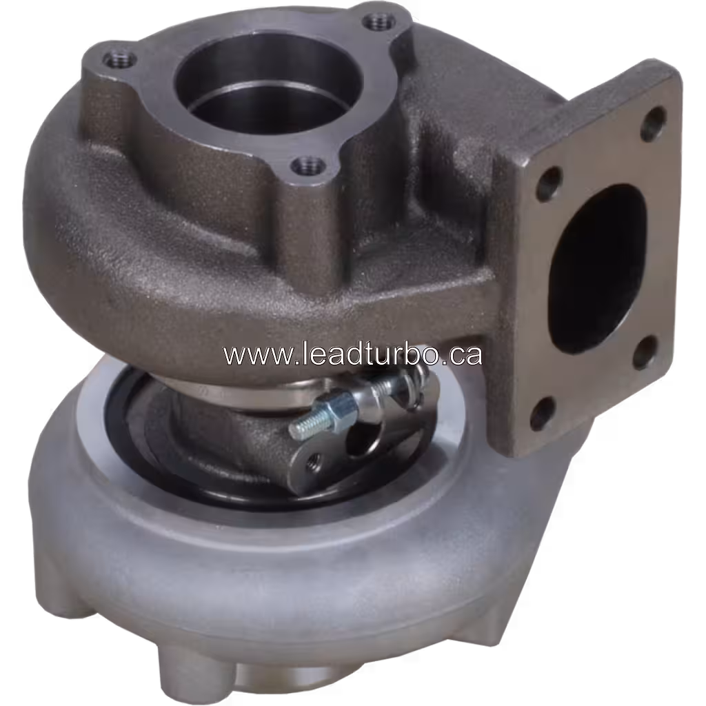 49189-00540 turbocharger bottom view with rectangular mounting flange