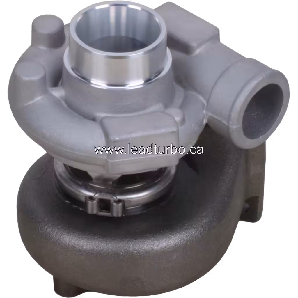 Isuzu 4BG1T replacement turbocharger top view showing circular inlet port