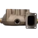 HX80 turbine housing front view with rectangular flange