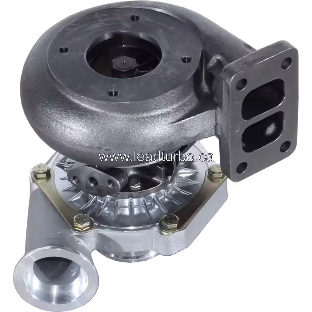 Turbocompresseur 352 096 4299 TO4B81 pour Mercedes OM352A bottom 45 degree view