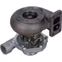 Vue du dessous du turbocompresseur 465744-0004 montrant la roue turbine et le carter central