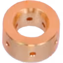 Metallic journal bearing with outer surface holes