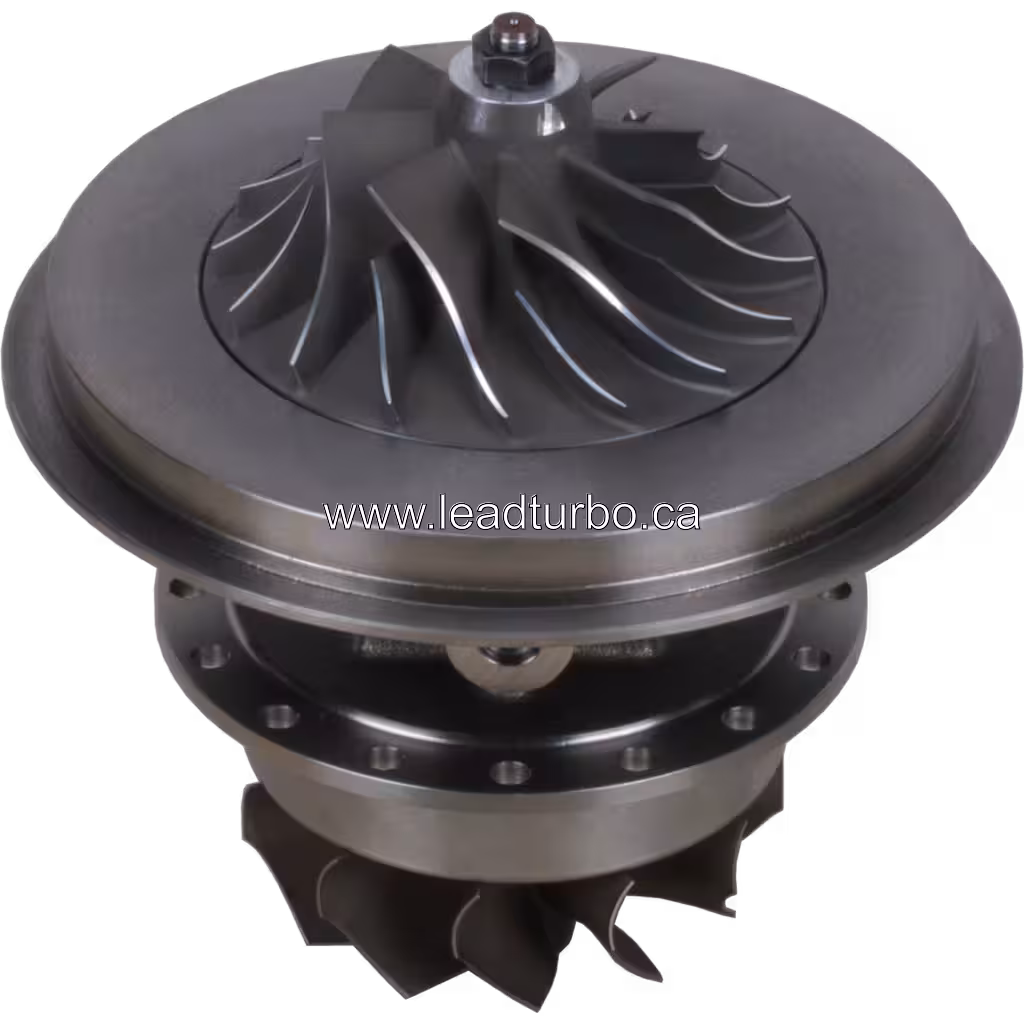 Vue de dessus à 45 degrés du core turbo J96 FOR 2882099 avec carter compresseur