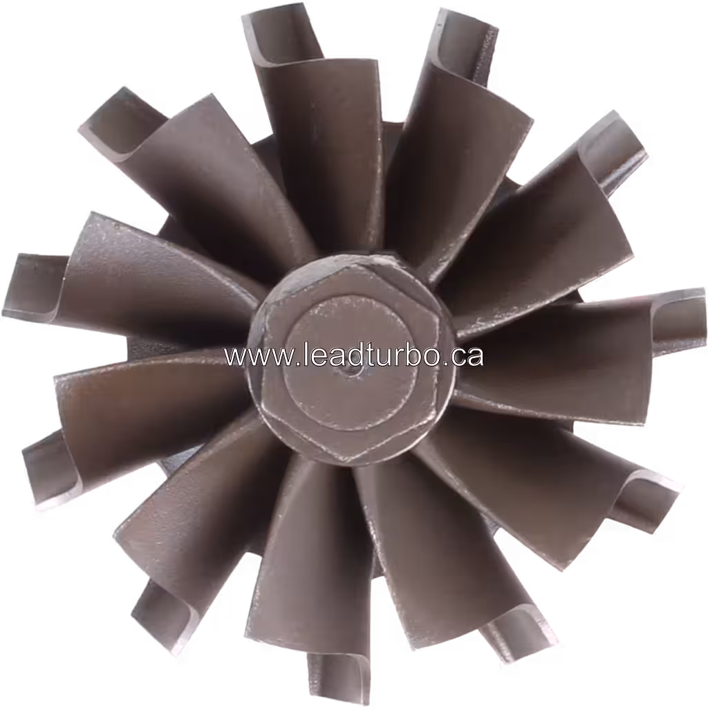 Vue de dessus de la roue turbine 441064-0002 pour DAF et Volvo