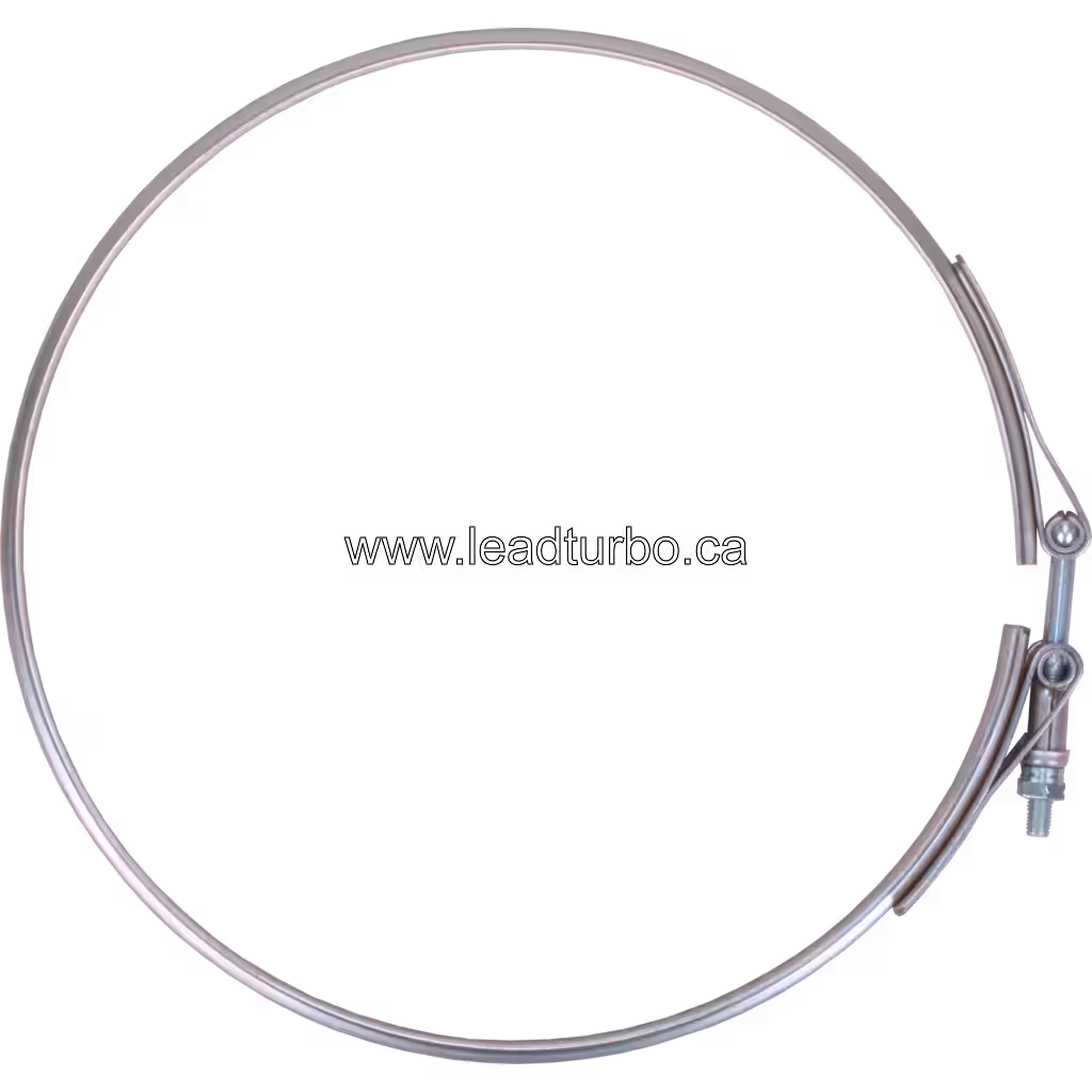 Collier V-band en métal argenté FOR 4090043 VC-CH avec mécanisme de boulon réglable