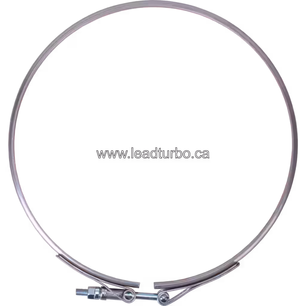 Collier V-band de turbocompresseur avec extrémités plates et finition métallique