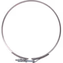 Collier V-band de turbocompresseur avec extrémités plates et finition métallique