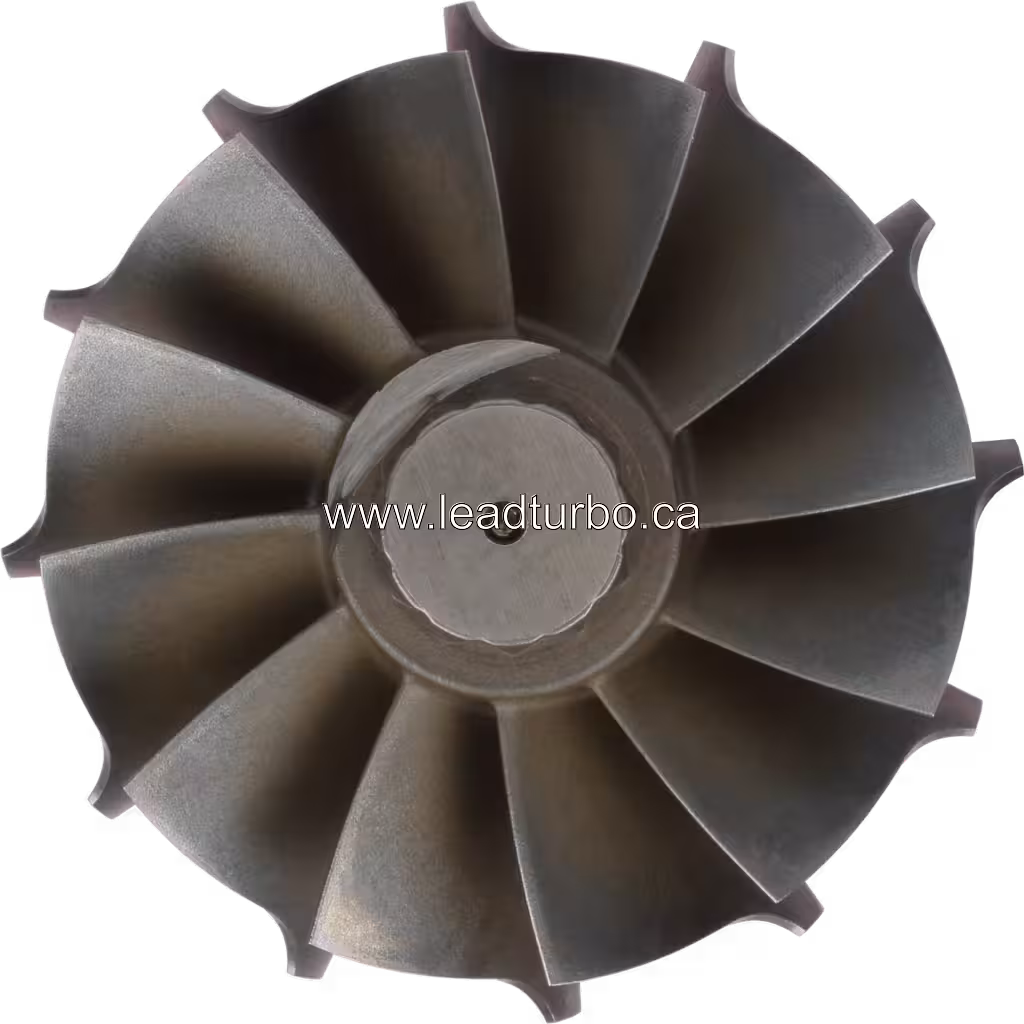 Top view of 4031437 TW turbine wheel assembly for IVECO and Volvo applications