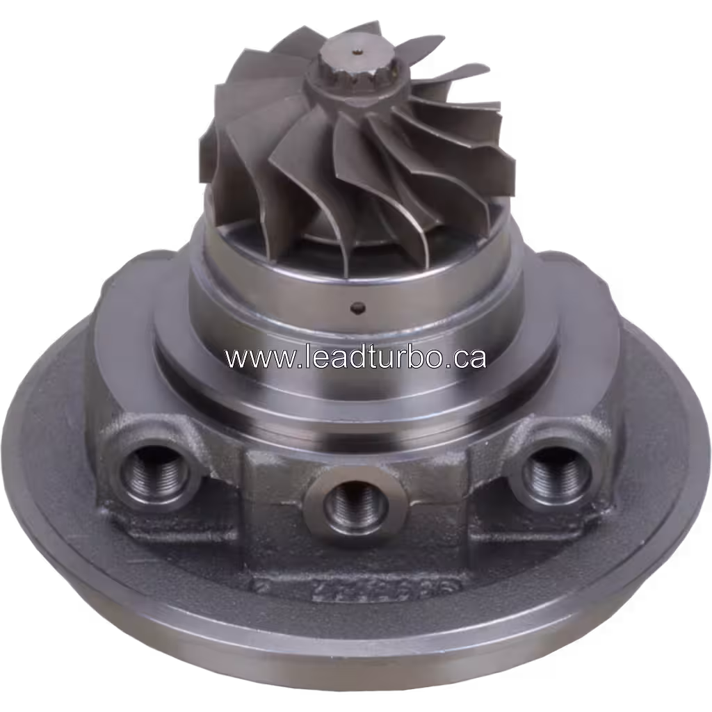 HX55W turbo core bottom view showing compressor wheel