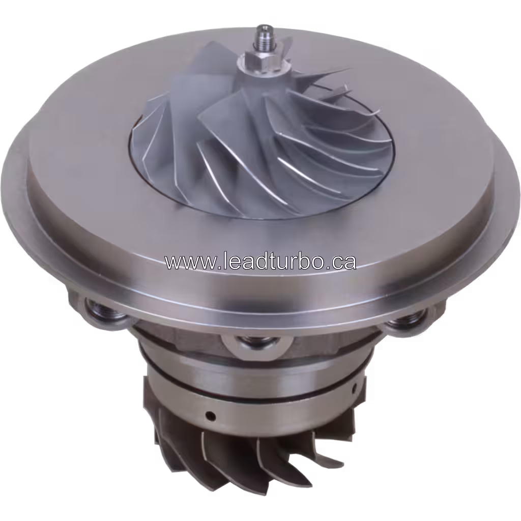 HX55W turbo core top view showing turbine wheel