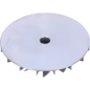 KTR130-11F turbocharger compressor wheel bottom view