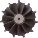 RHF55V turbine wheel top view showing central hub and bore