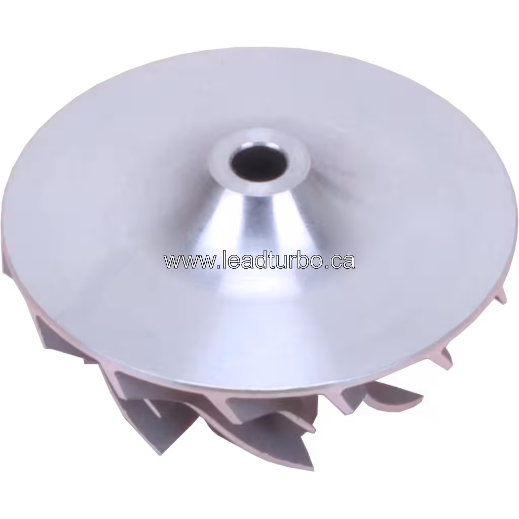 Turbo compressor wheel component close-up