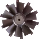 Roue de turbine CAT 3116 avec arbre fileté et finition métallique