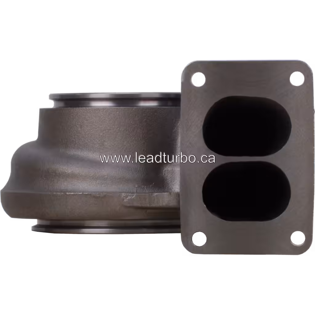 148387 4LE556 turbine housing front view with two-port flange