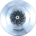 Front view of 53037100511 K03-2072GAAAA 5 88 turbocharger core showing silver compressor wheel