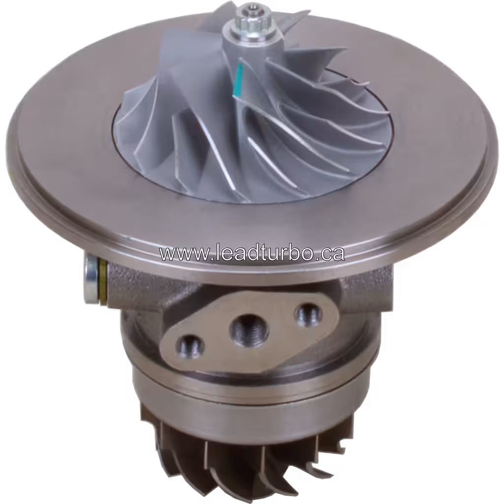 Vue de dessus du core J96 FOR 2882053 montrant le logement de turbine et le support de montage