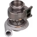 4024967 HX55 Turbocharger bottom view with visible actuator related hardware