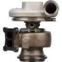 4024967 HX55 Turbocharger front view with twin-scroll turbine housing